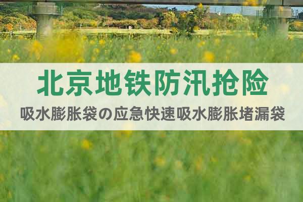 北京地铁防汛抢险吸水膨胀袋の应急快速吸水膨胀堵漏袋