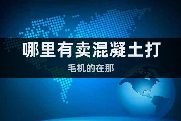 哪里有賣混凝土打毛機(jī)的在那