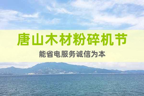 唐山木材粉碎機節(jié)能省電服務(wù)誠信為本
