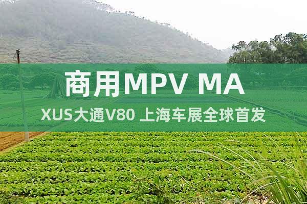 商用MPV MAXUS大通V80 上海车展全球首发