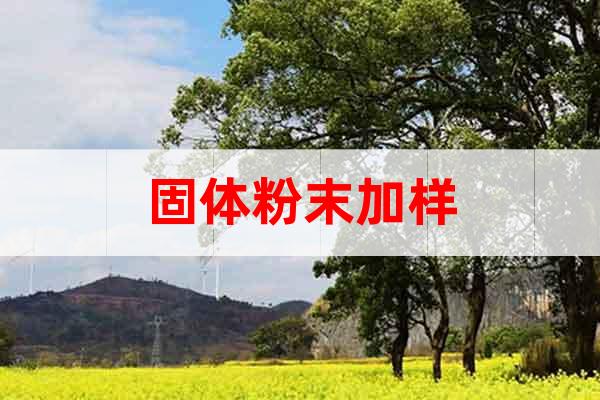 固體粉末加樣
