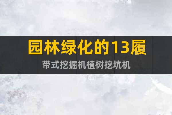 園林綠化的13履帶式挖掘機(jī)植樹(shù)挖坑機(jī)