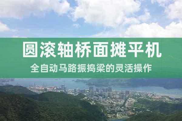 圓滾軸橋面攤平機(jī)全自動(dòng)馬路振搗梁的靈活操作