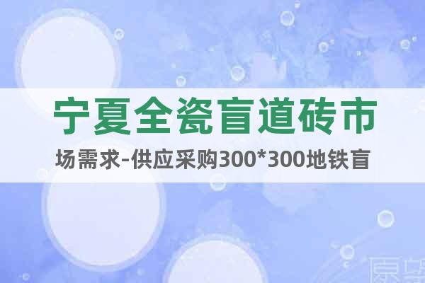 宁夏全瓷盲道砖市场需求-供应采购300*300地铁盲道砖6