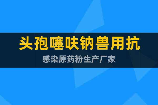 頭孢噻呋鈉獸用抗感染原藥粉生產(chǎn)廠家