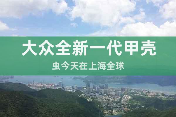大眾全新一代甲殼蟲今天在上海全球