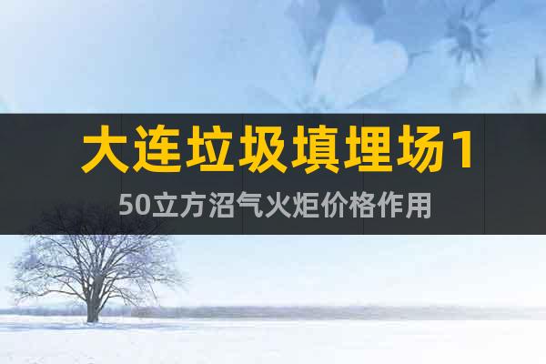 大連垃圾填埋場150立方沼氣火炬價格作用