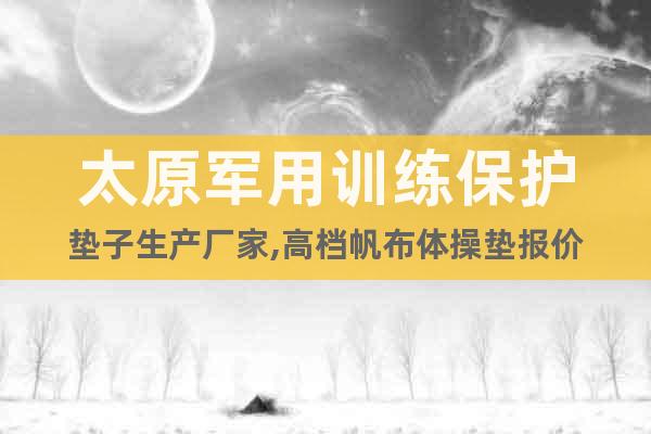 太原軍用訓(xùn)練保護(hù)墊子生產(chǎn)廠家,高檔帆布體操墊報(bào)價(jià)