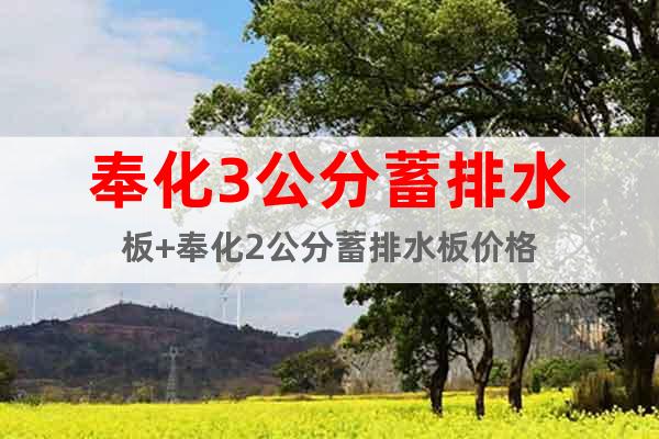 奉化3公分蓄排水板+奉化2公分蓄排水板價(jià)格