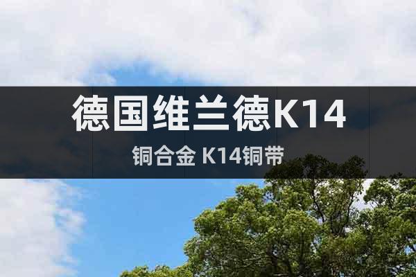德國(guó)維蘭德K14銅合金 K14銅帶