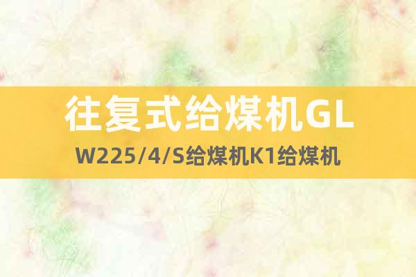 往復(fù)式給煤機GLW225/4/S給煤機K1給煤機