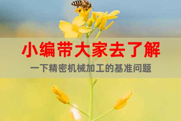 小編帶大家去了解一下精密機械加工的基準問題