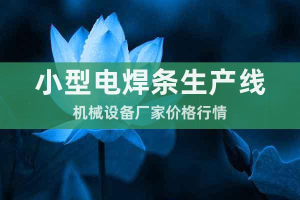 小型電焊條生產(chǎn)線機械設(shè)備廠家價格行情