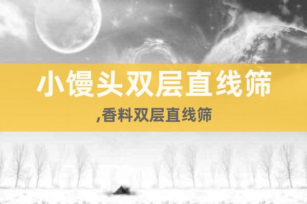 小饅頭雙層直線篩,香料雙層直線篩