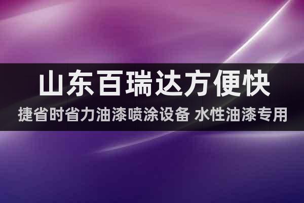 山東百瑞達(dá)方便快捷省時(shí)省力油漆噴涂設(shè)備 水性油漆專用設(shè)備