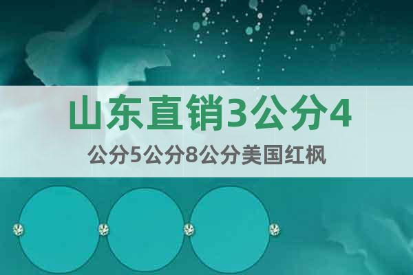 山東直銷3公分4公分5公分8公分美國紅楓