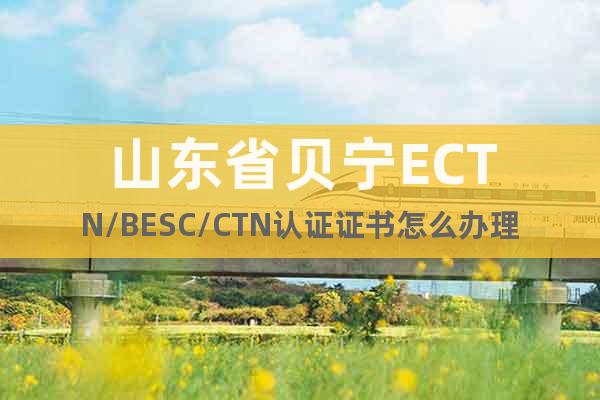 山东省贝宁ECTN/BESC/CTN认证证书怎么办理