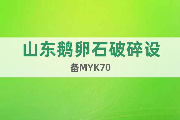 山東鵝卵石破碎設(shè)備MYK70