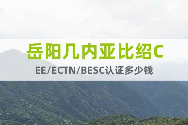 岳陽幾內(nèi)亞比紹CEE/ECTN/BESC認(rèn)證多少錢