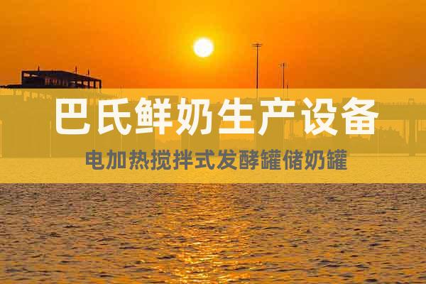 巴氏鮮奶生產(chǎn)設(shè)備 電加熱攪拌式發(fā)酵罐儲奶罐