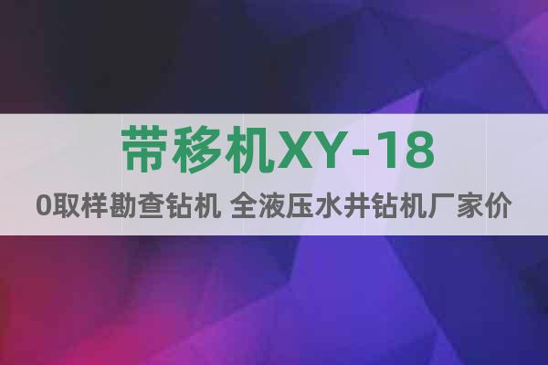 帶移機(jī)XY-180取樣勘查鉆機(jī) 全液壓水井鉆機(jī)廠家價(jià)格
