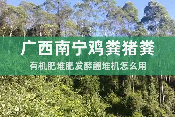 廣西南寧雞糞豬糞有機肥堆肥發(fā)酵翻堆機怎么用