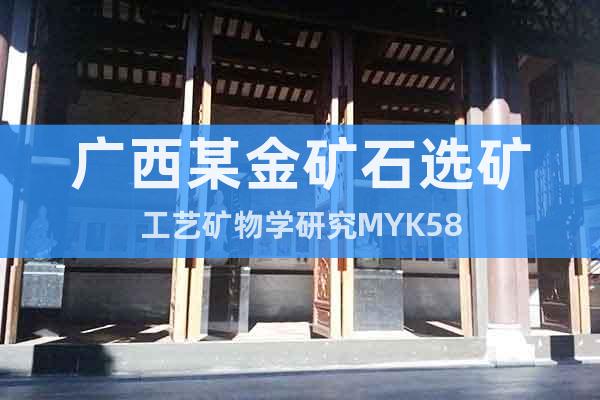 广西某金矿石选矿工艺矿物学研究MYK58