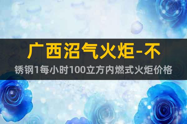 廣西沼氣火炬-不銹鋼1每小時100立方內燃式火炬價格