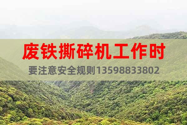 廢鐵撕碎機(jī)工作時(shí)要注意安全規(guī)則13598833802