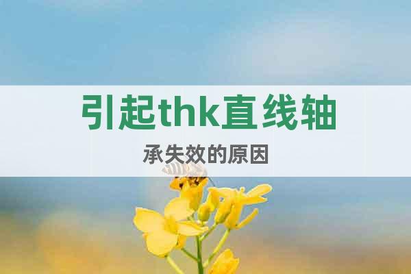 引起thk直線軸承失效的原因