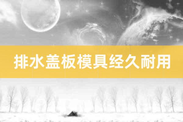 排水蓋板模具經(jīng)久耐用