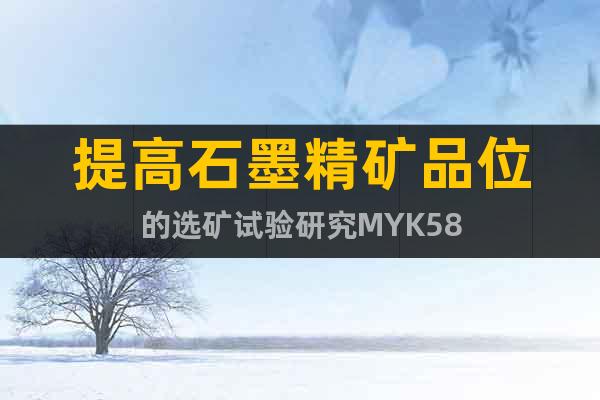 提高石墨精礦品位的選礦試驗(yàn)研究MYK58