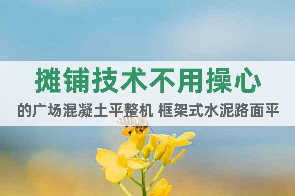攤鋪技術(shù)不用操心的廣場(chǎng)混凝土平整機(jī) 框架式水泥路面平鋪機(jī)