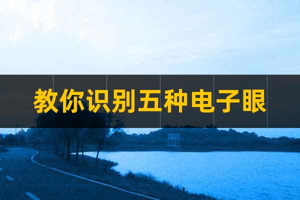 教你識別五種電子眼