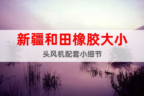 新疆和田橡膠大小頭風(fēng)機配套小細(xì)節(jié)