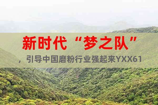新时代“梦之队”，引导中国磨粉行业强起来YXX61