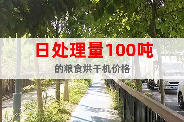 日處理量100噸的糧食烘干機價格