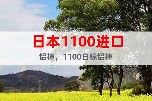 日本1100进口铝棒，1100日标铝棒