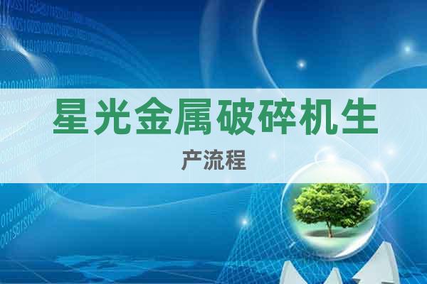 星光金屬破碎機生產(chǎn)流程