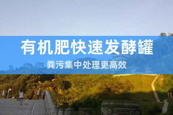 有機肥快速發(fā)酵罐糞污集中處理更高效