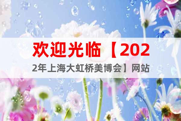欢迎光临【2022年上海大虹桥美博会】网站