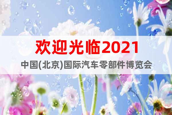 歡迎光臨2021中國(北京)國際汽車零部件博覽會