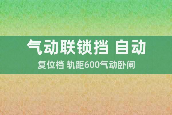氣動(dòng)聯(lián)鎖擋 自動(dòng)復(fù)位檔 軌距600氣動(dòng)臥閘