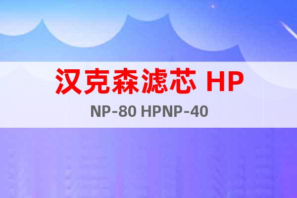 漢克森濾芯 HPNP-80 HPNP-40