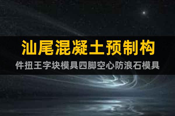 汕尾混凝土預(yù)制構(gòu)件扭王字塊模具四腳空心防浪石模具