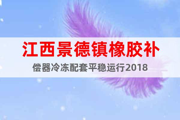 江西景德镇橡胶补偿器冷冻配套平稳运行2018