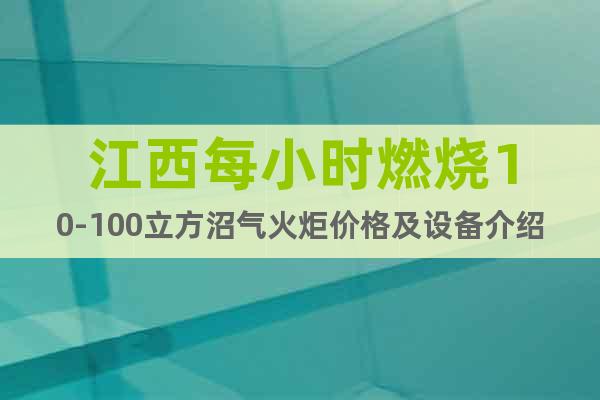 江西每小時(shí)燃燒10-100立方沼氣火炬價(jià)格及設(shè)備介紹