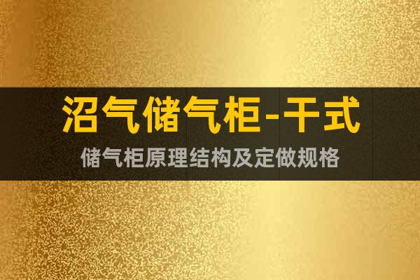 沼氣儲氣柜-干式儲氣柜原理結構及定做規(guī)格
