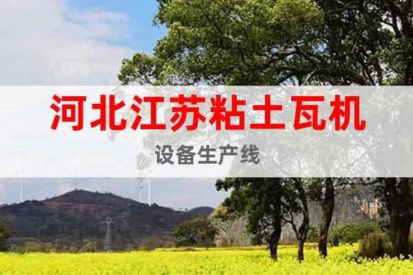 河北江蘇粘土瓦機設(shè)備生產(chǎn)線