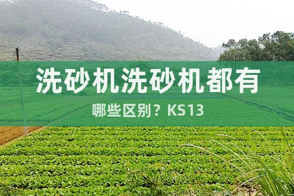 洗砂機洗砂機都有哪些區別？KS13